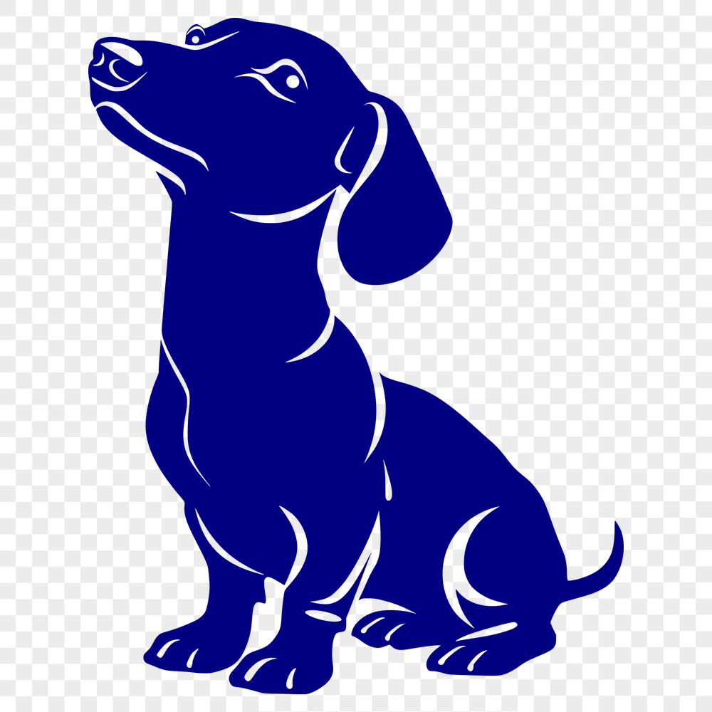 Sitting Dachshund Clip Art