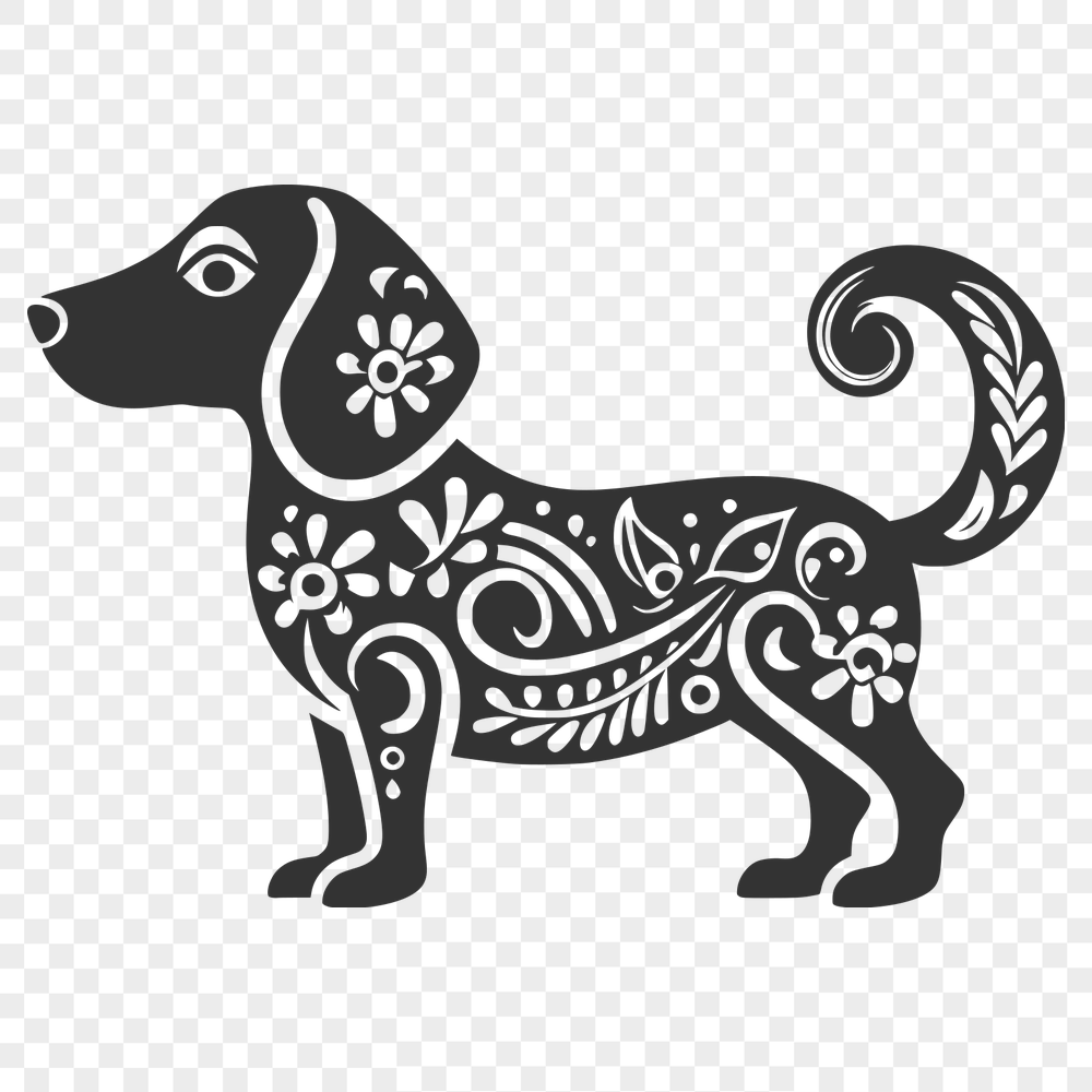 Ornate Dachshund - For Vinyl Project