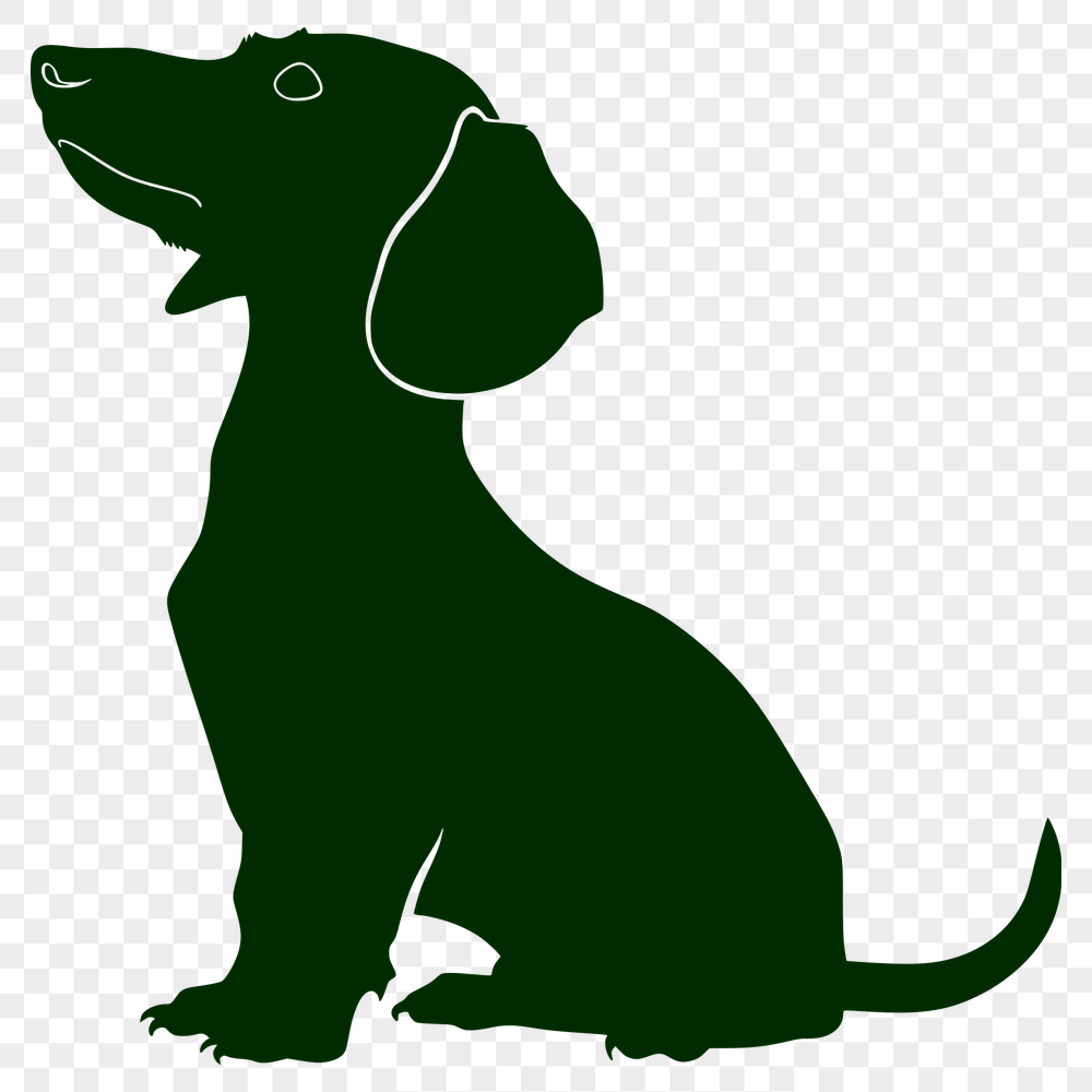 Free Sitting Dachshund DXF