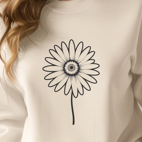 Beautiful Daisy Illustration for Design A stylized, high-quality daisy illustration suitable for various design projects and digital applications.