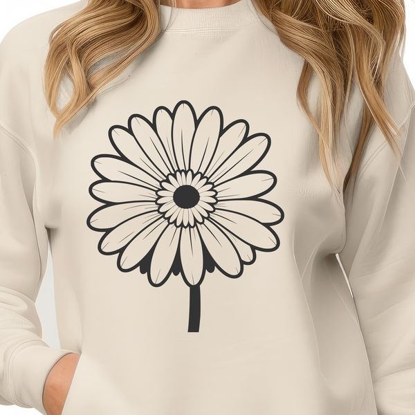 Beautiful Daisy SVG Illustration A scalable vector graphic of a daisy, suitable for digital design projects.