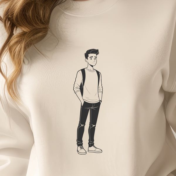 Vector Illustration of a Male Figure A male figure created as a vector graphic for various design applications.