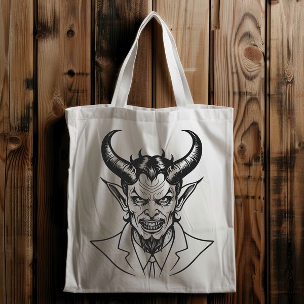 Satanic Illustration A digital illustration of the devil in a satanic pose, suitable for Halloween decoration and design projects.