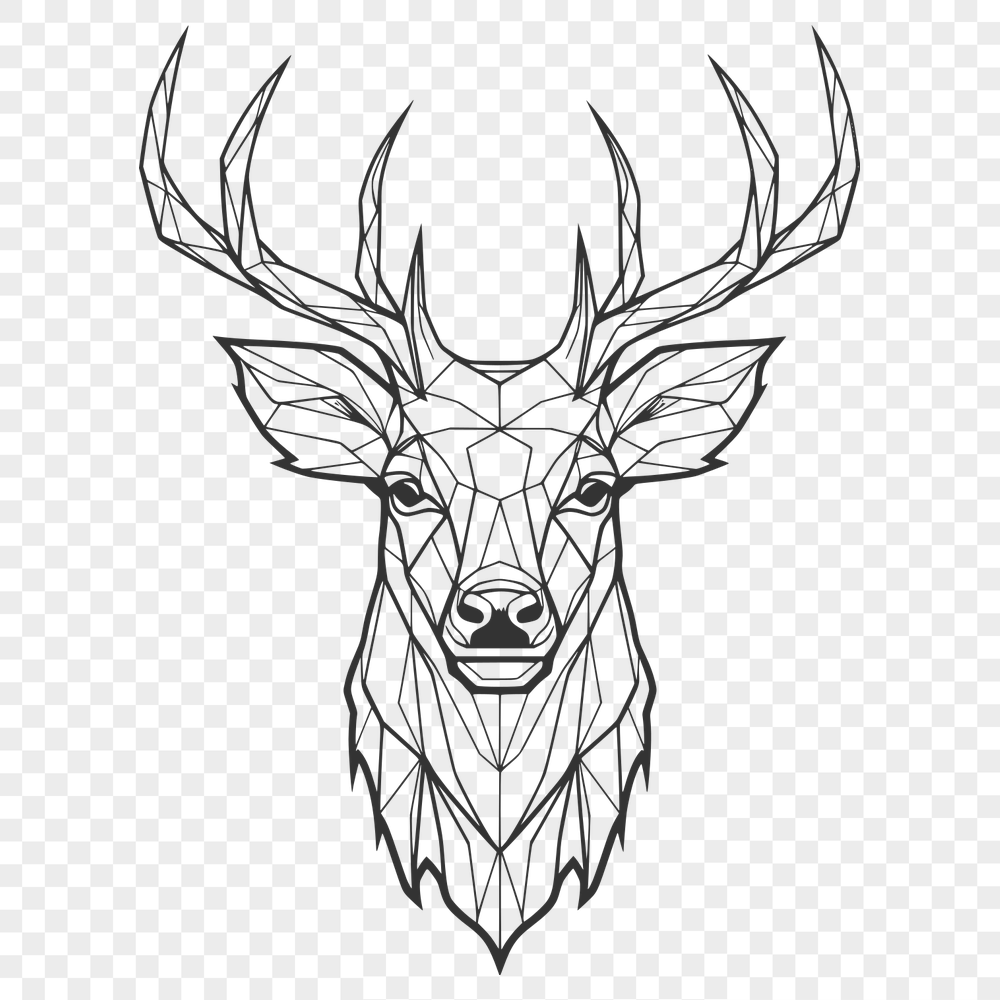 Free Unique Deer Digital Drawing