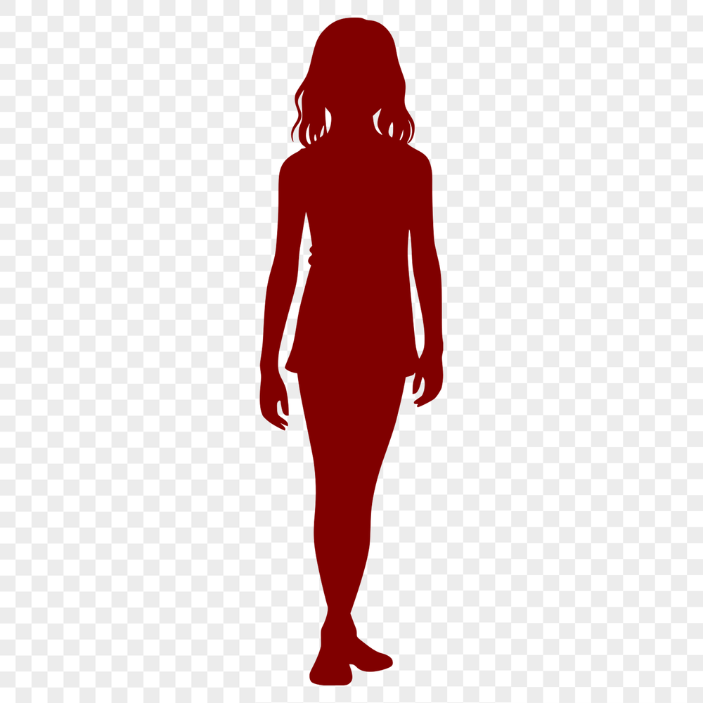 Simple Girl Clip Art Illustration A young girl designed as vector art with clean lines and simple shapes.
