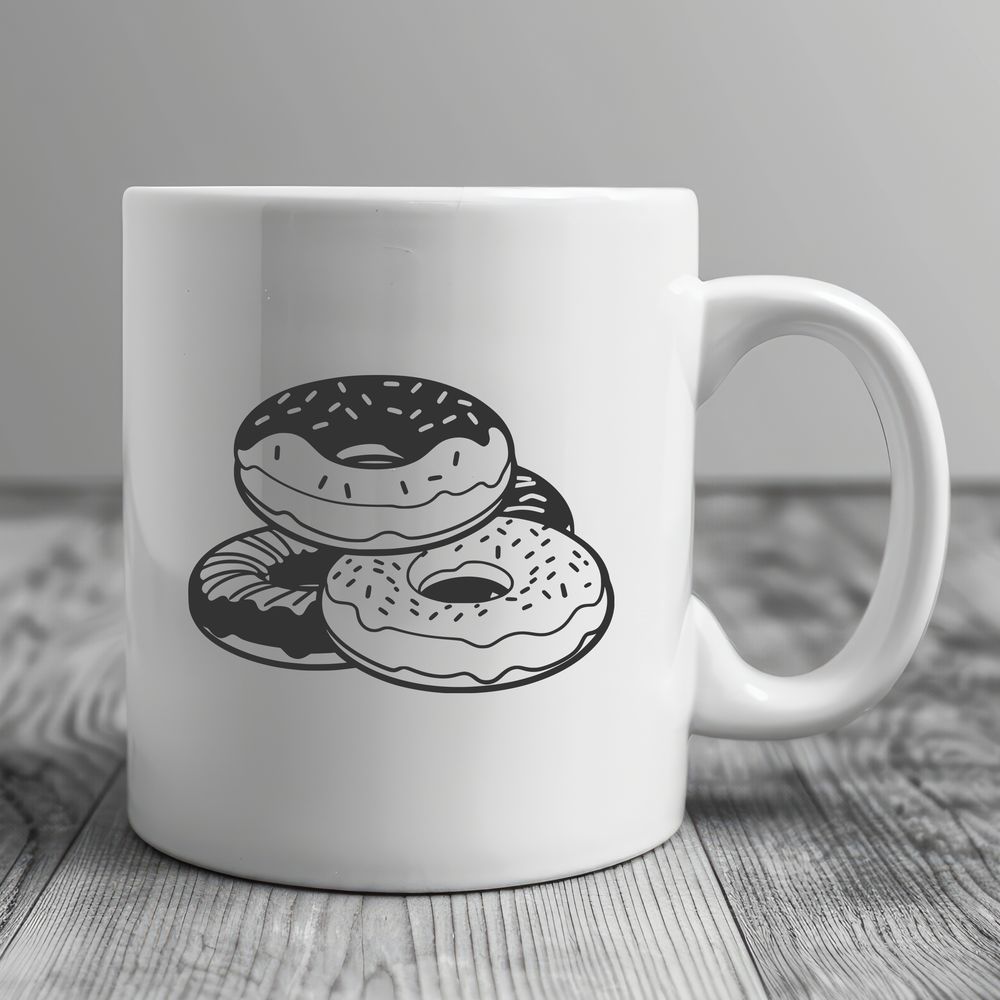 Donut Vector Graphic A vector graphic design of a sweet treat featuring a ring-shaped dessert with glaze.