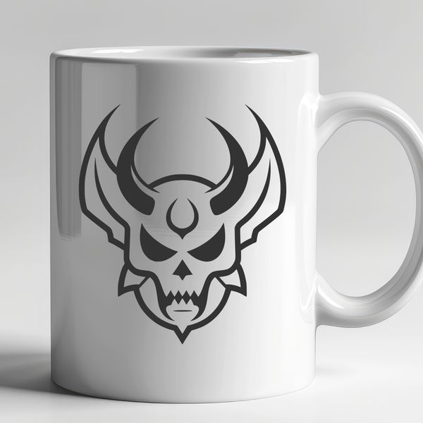 Demon Illustration A stylized illustration of the devil, suitable for vector-based designs and crafts.