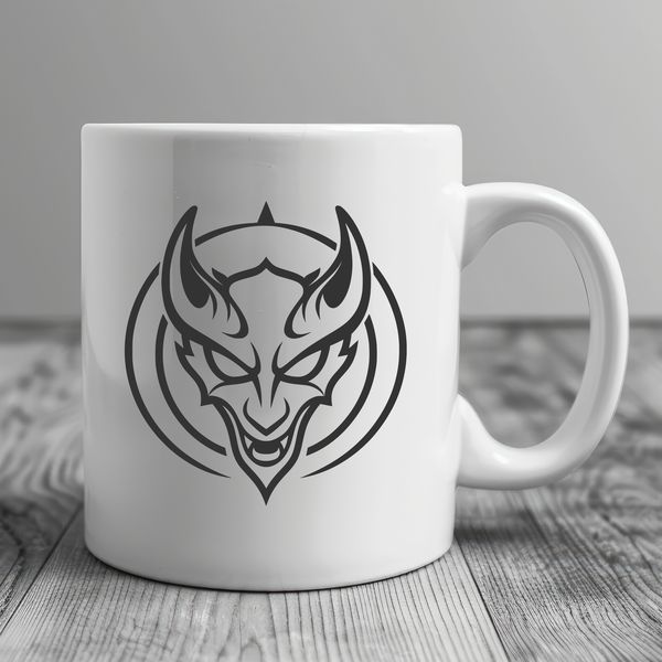 Bold Graphic Devil Design A stylized illustration of the devil in a bold, graphic style.