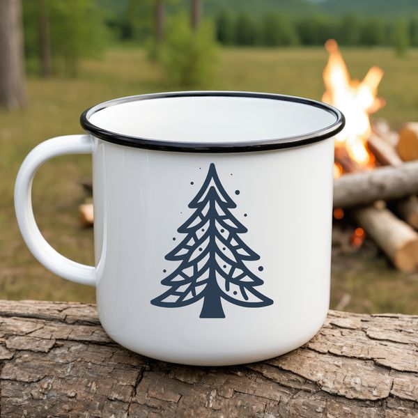 An SVG vector graphic design of a festive holiday Christmas tree.