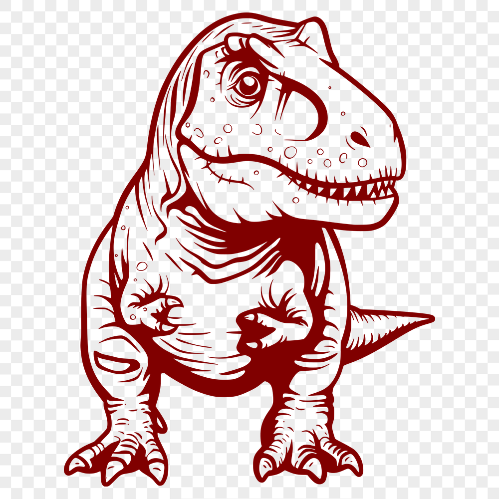 Beautiful Dinosaur In PDF & PNG