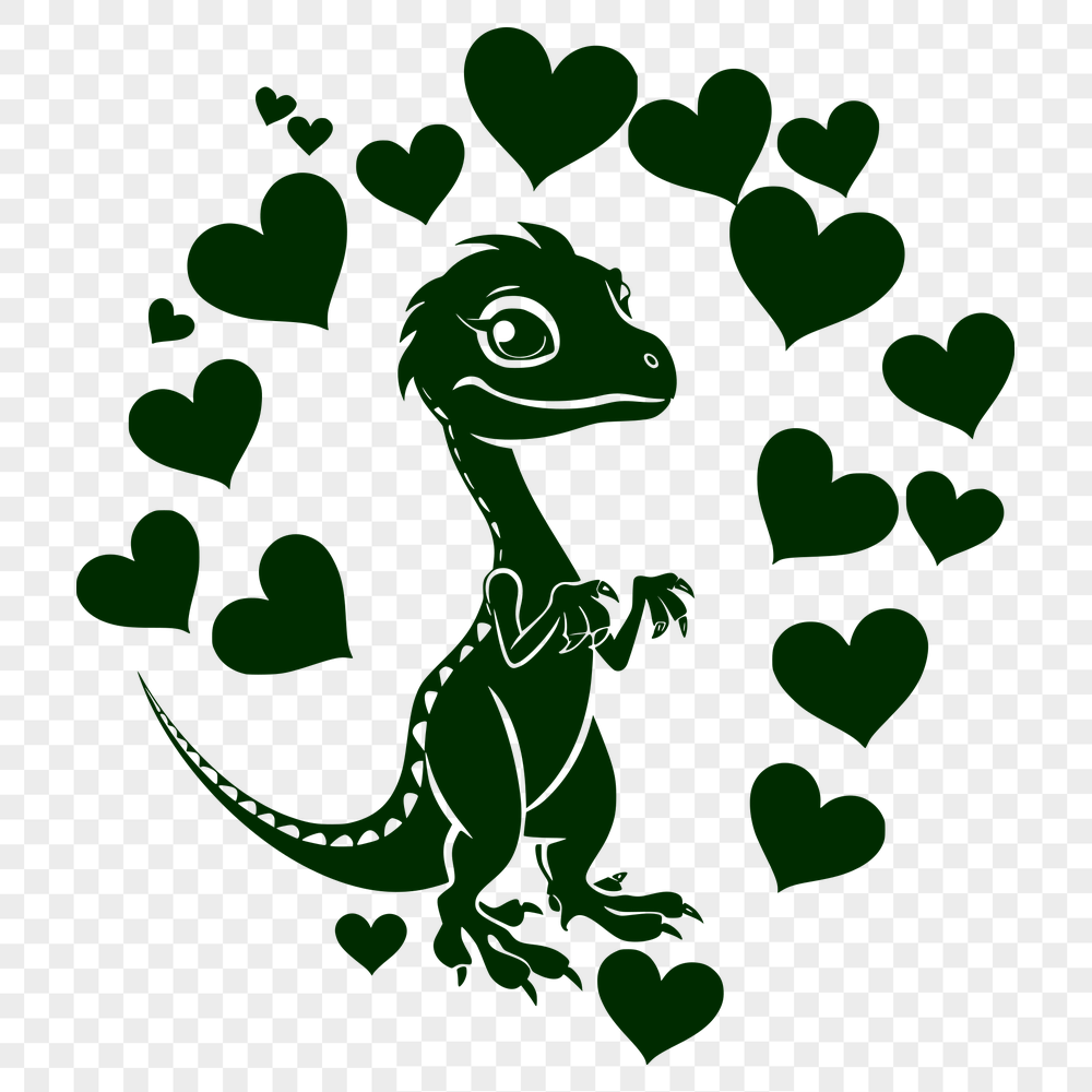 Artistic Dinosaur In SVG