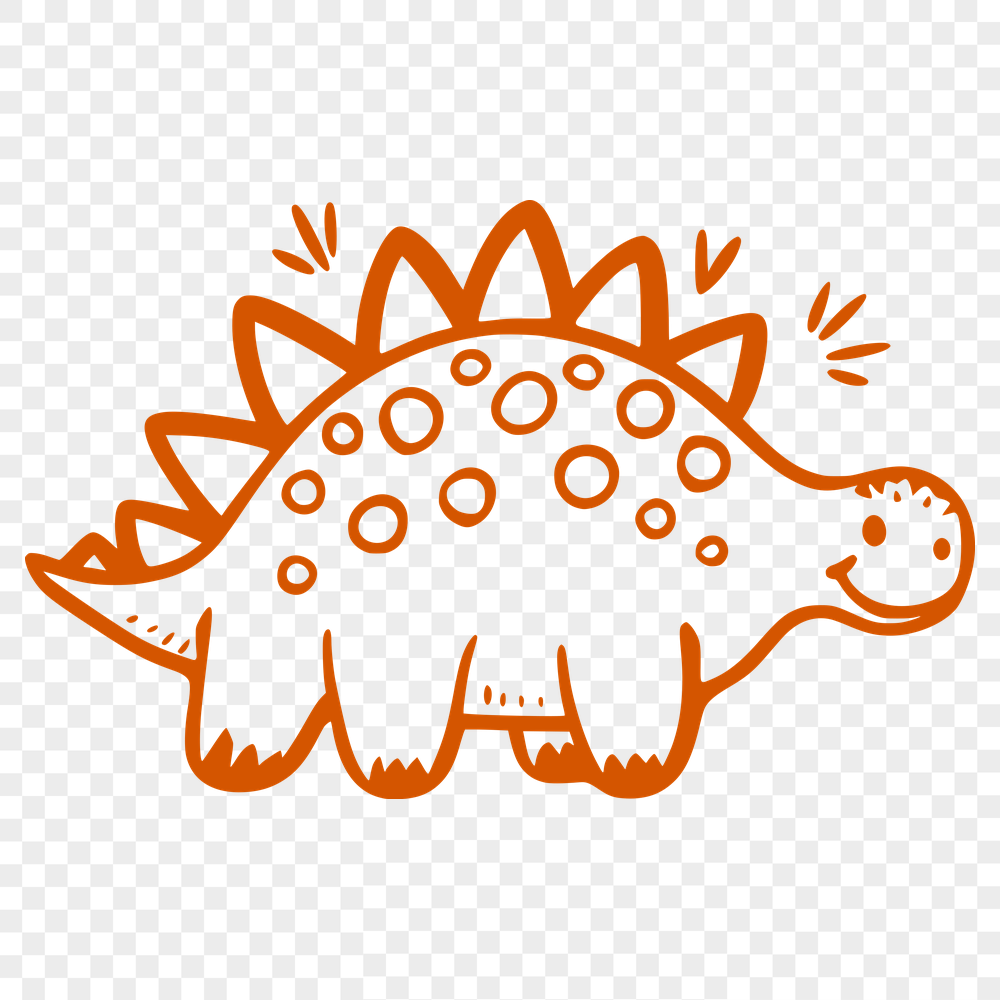 Beautiful Stegosaurus SVG, PNG, PDF And DXF Files