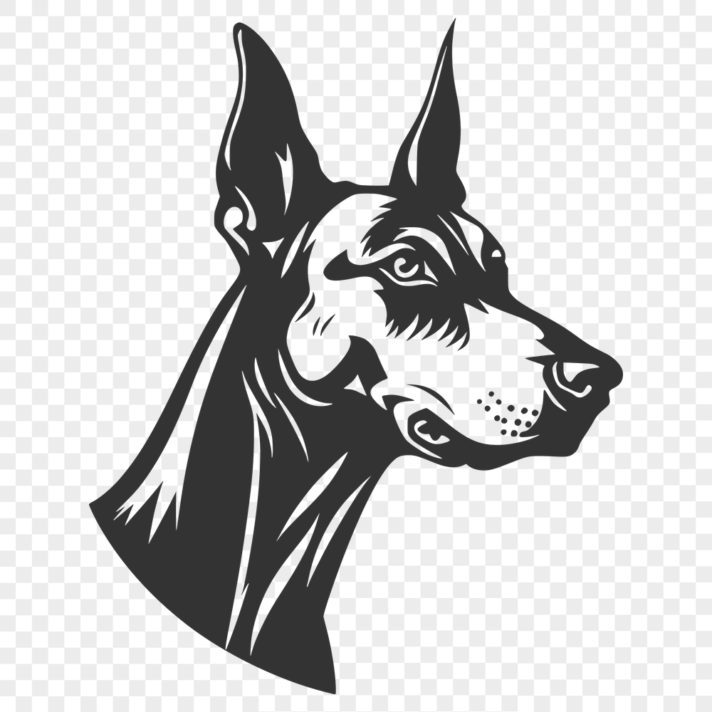 Free Artistic Doberman Pinscher Decal