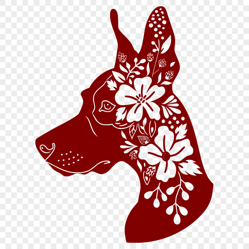 Free Ornate Doberman Pinscher Design