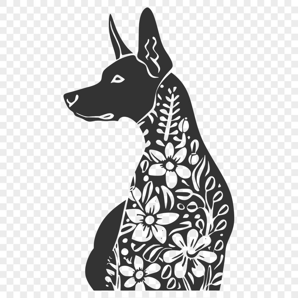 Free Artistic Doberman Pinscher Digital Drawing