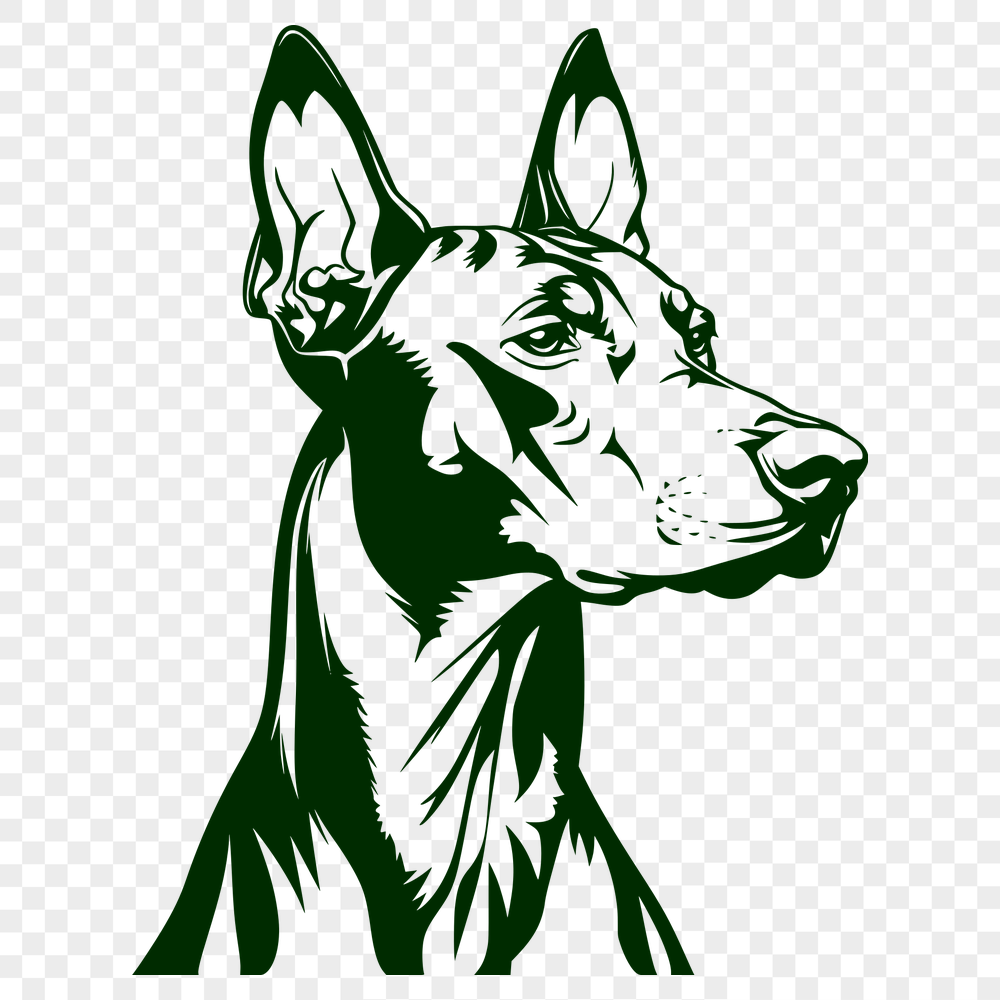 Free Artistic Doberman Pinscher Vector Craft File