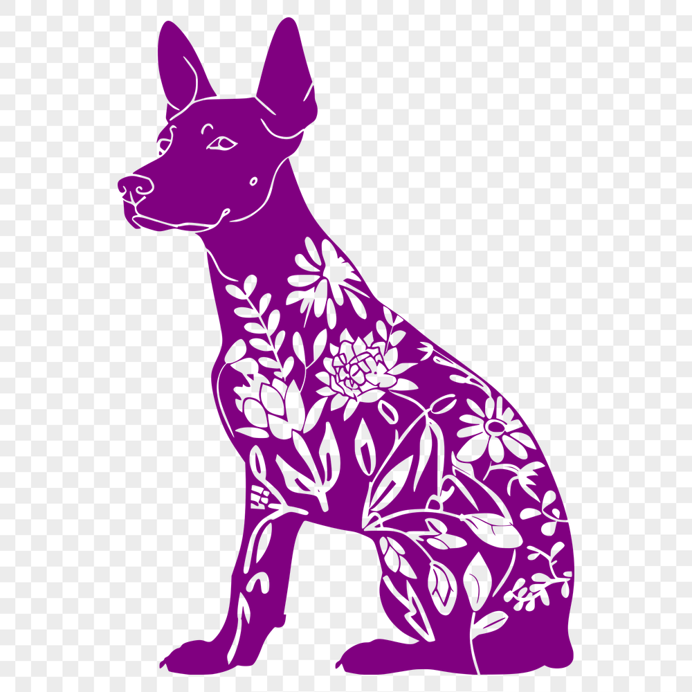 Free Ornate Dog Vector Image