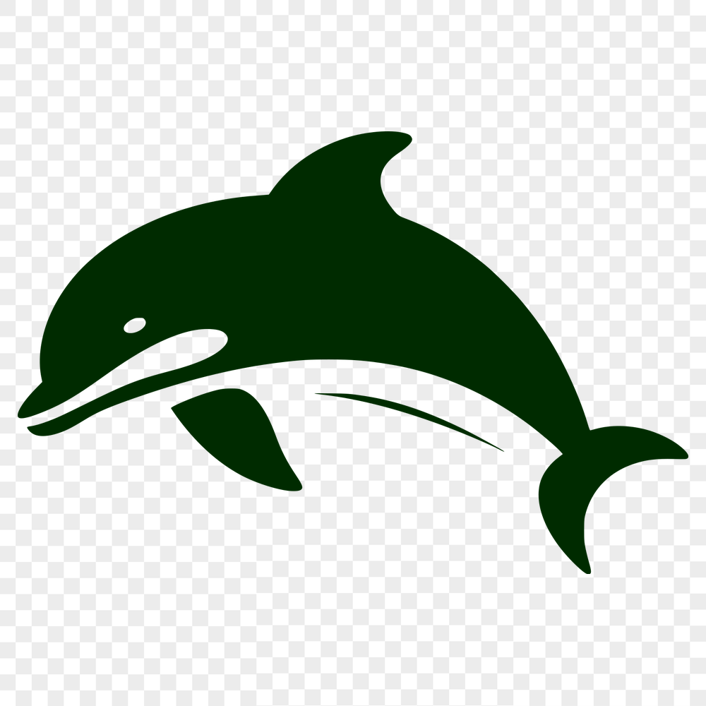 Beautiful Dolphin In SVG & DXF