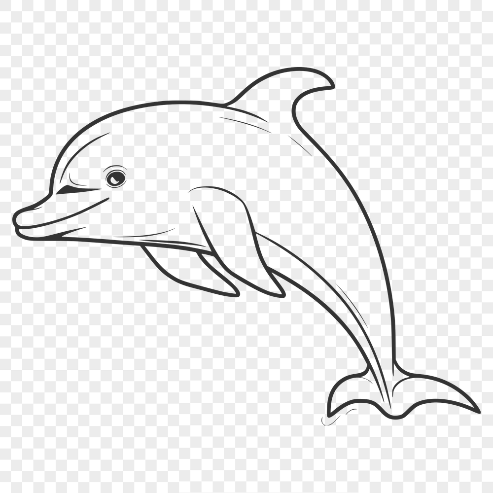 Artistic Dolphin SVG