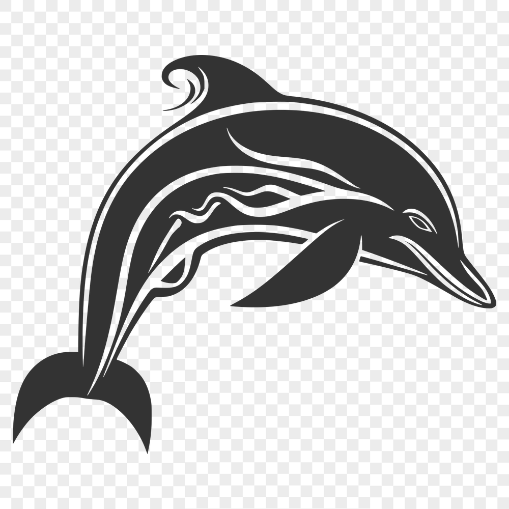 Beautiful Dolphin Clip Art