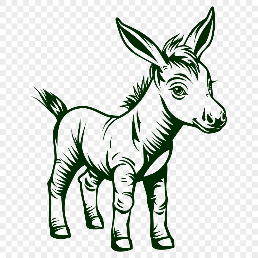 Stunning Donkey SVG