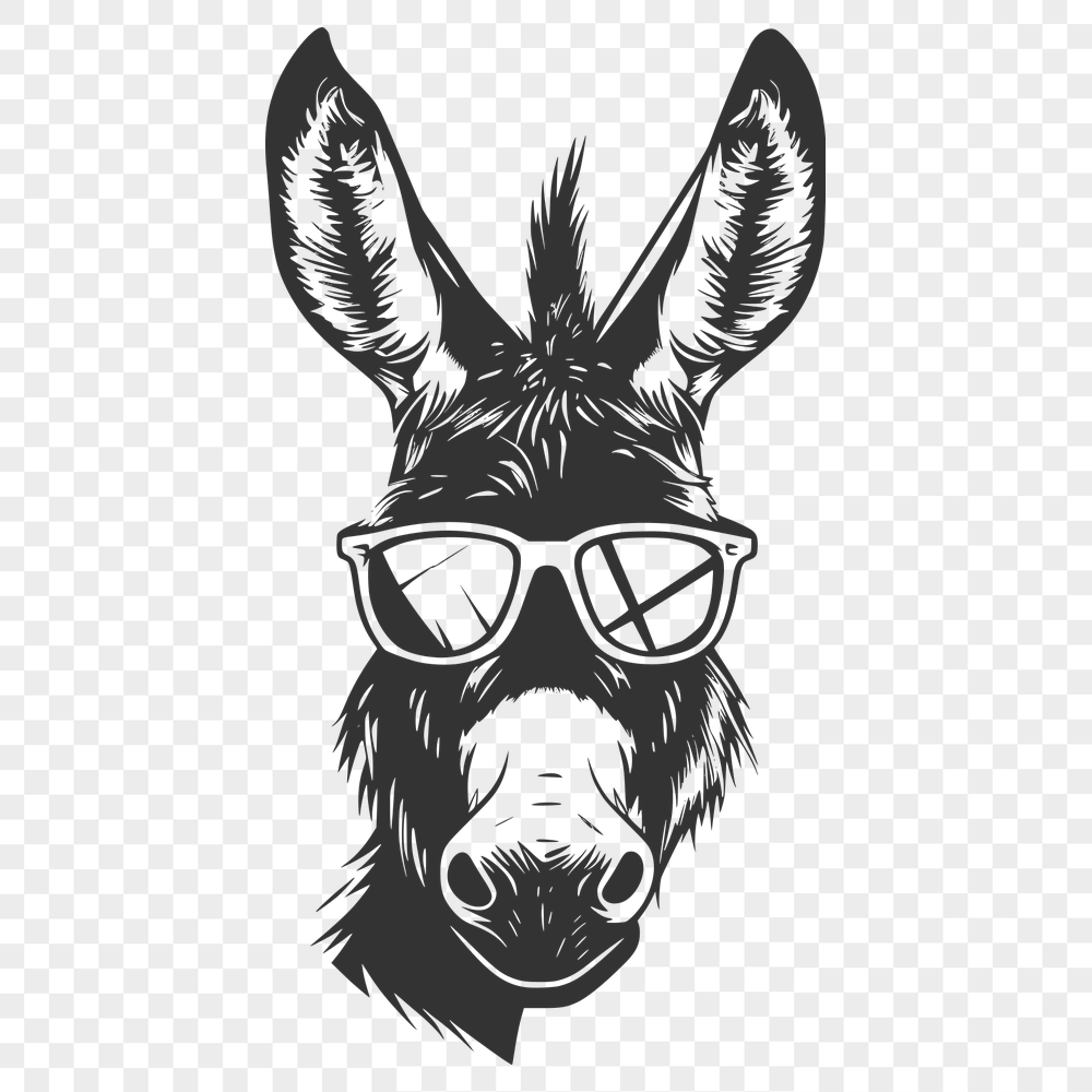 Creative Donkey Wearing Sunglasses