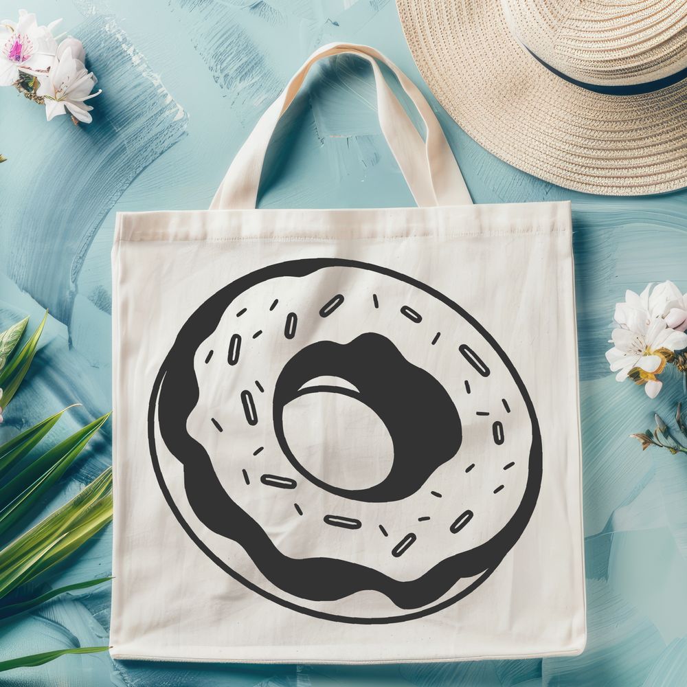 Donut Illustration Clip Art A illustration of a sweet donut as a vector graphic design.