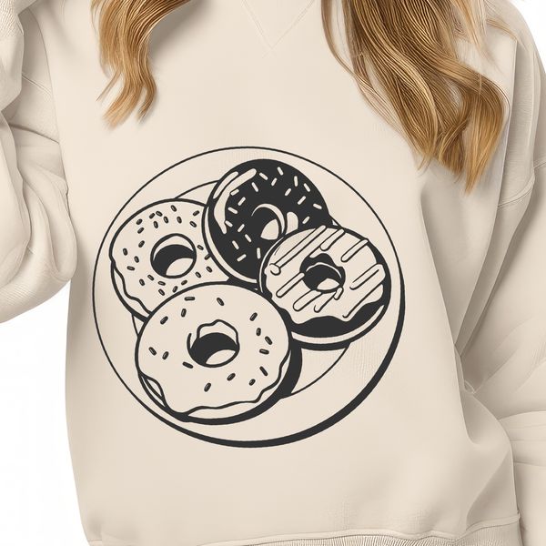 A colorful illustration of a classic donut with intricate details.