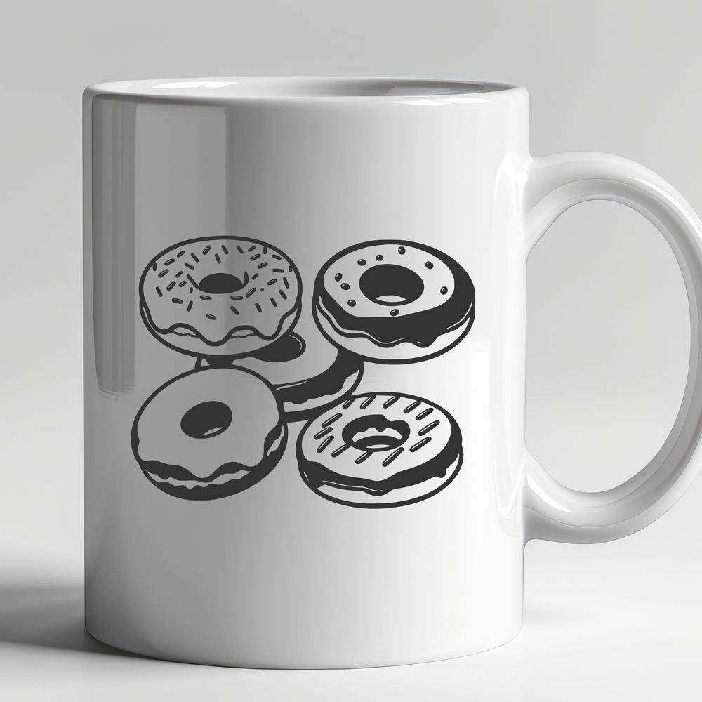 Free SVG Dessert Clip Art A digital illustration of a donut, suitable for vector design and commercial or personal use.