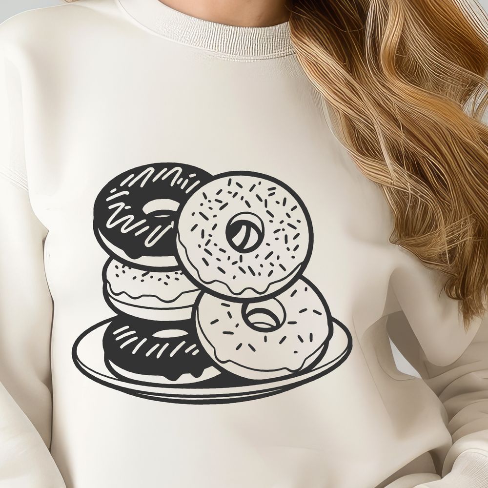 Delicious Donut Vector Graphic A sweet donut dessert food icon for vector design projects.