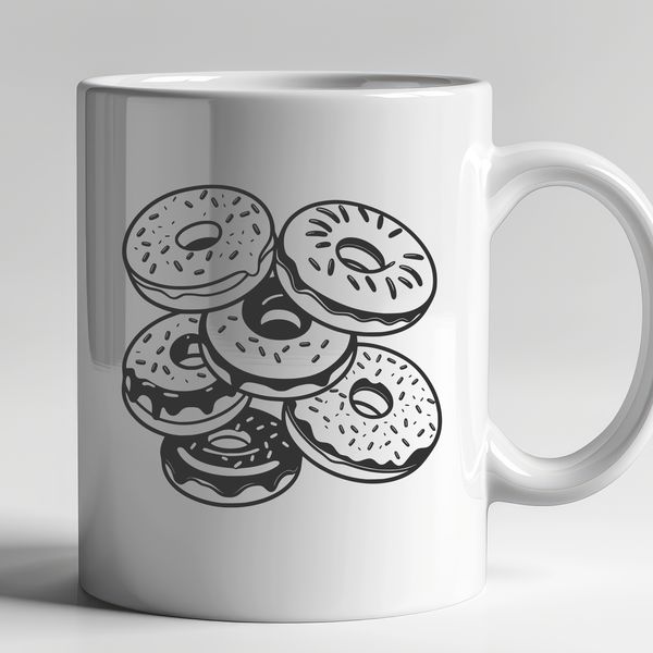 A digital illustration of a donut in vector format, suitable for various applications.