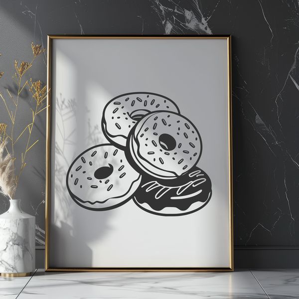 A sweet treat featuring a donut as a vector illustration.