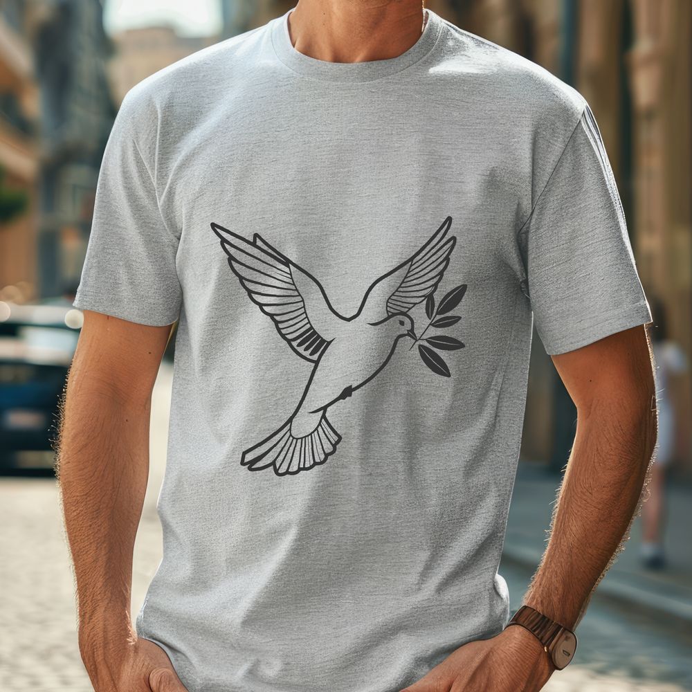 Lovely Dove Illustration in Vector Format A vector illustration of a dove, a symbol often associated with peace and religious themes.
