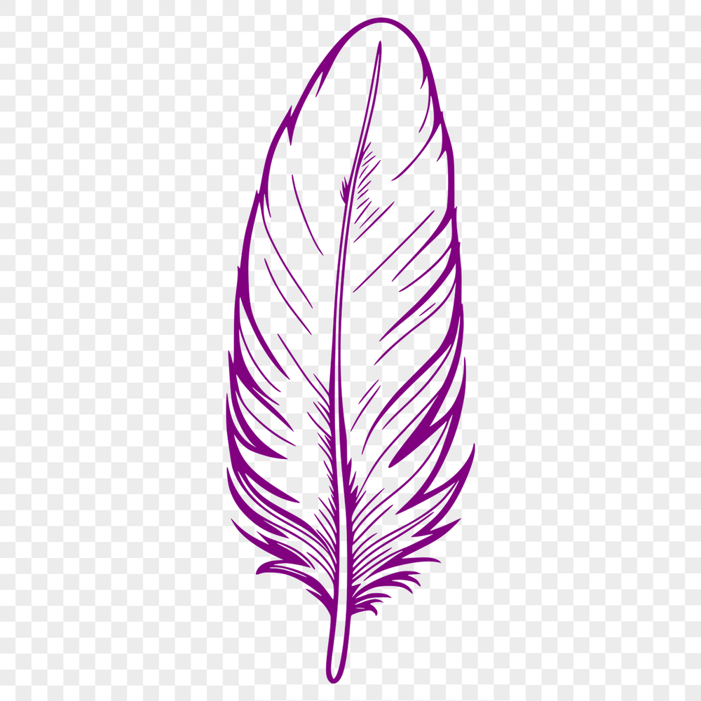 Beautiful Vector Feather Icon A stylized feather icon designed as an editable vector graphic.