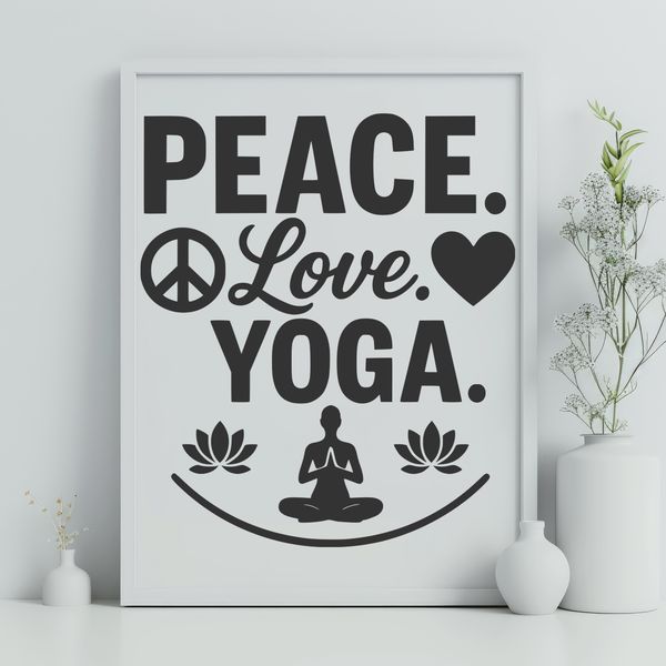 Motivational Yoga Quotes SVG A motivational quote about yoga, set in a modern calligraphic font.