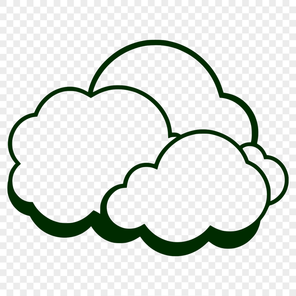 Cloud Vector Art A stylized illustration of a cloud in vector format, suitable for digital and commercial use.