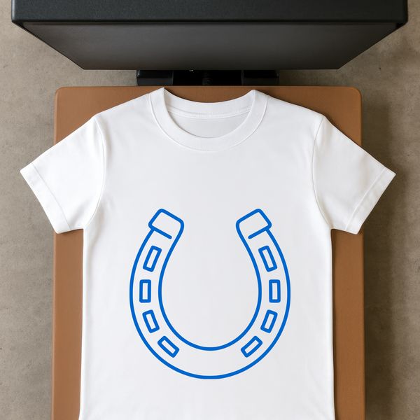Free SVG horse shoe template for Cricut and laser cutter