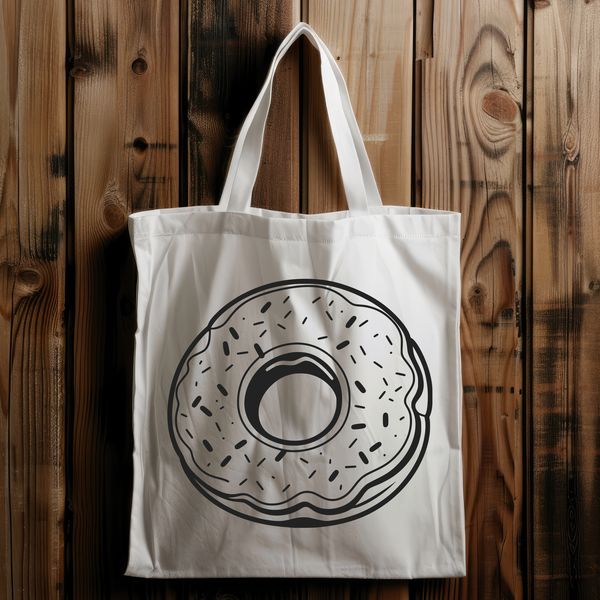 A vector illustration of a classic donut dessert with a glazed exterior and a fluffy interior.