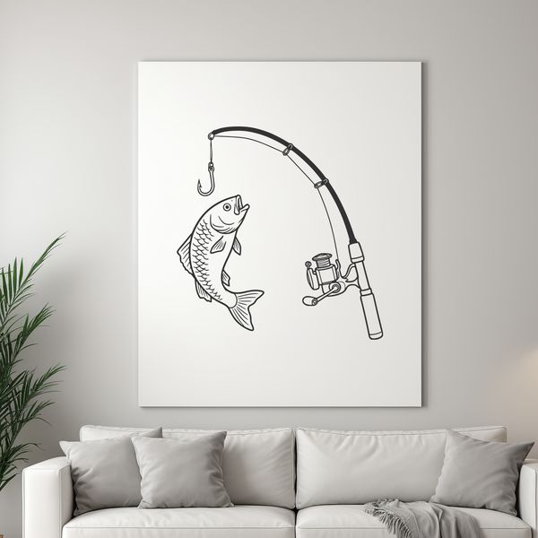 SVG fishing rod for commercial use, free download