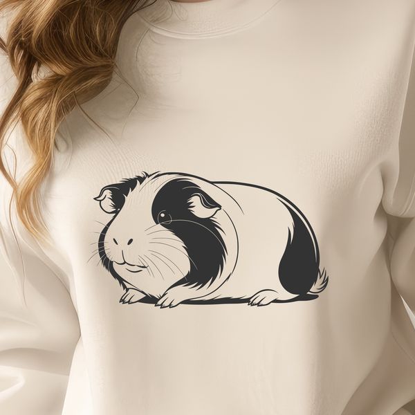 Simple Guinea Pet Icon A high-quality SVG design featuring a cute guinea pig with simple lines and shapes.