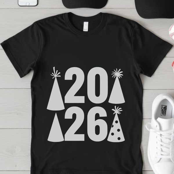 A decorative digital graphic illustration of a New Year's theme, suitable for commercial and personal use.