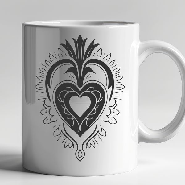 Sacred Heart Icon in SVG Format An illustration of a Sacred Heart icon suitable for digital and print uses.