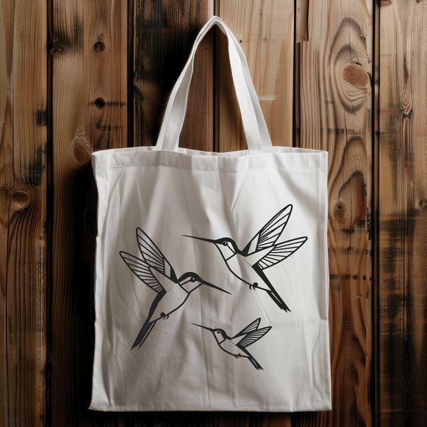 Vibrant Bird in Flight Design A colorful illustration of a hummingbird in flight, featuring vibrant plumage and delicate details.