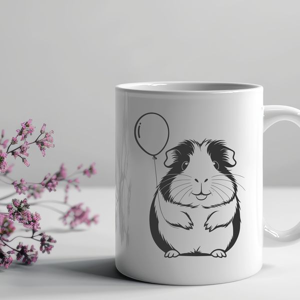A digital illustration of a guinea pig, suitable for personal or commercial projects requiring vector art.