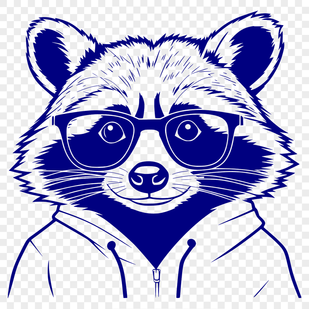 Stylized Raccoon Vector Graphic A digital illustration of a raccoon in a stylized format suitable for vector graphics software.