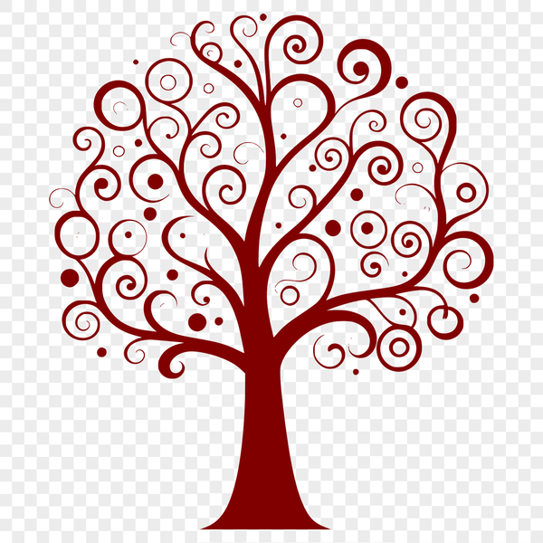 Free Vector Art Tree Design A stylized illustration of a tree with branches and leaves.