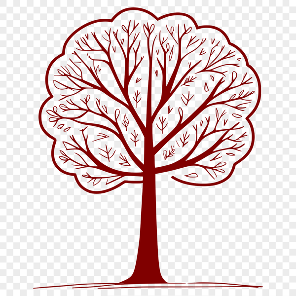 Beautiful Tree Graphic Design An intricately designed tree graphic suitable for editing in design software.