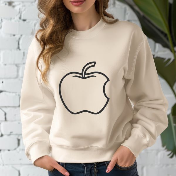 Slice of Freshness A graphic representation of a sliced apple with details that can be customized for various designs.