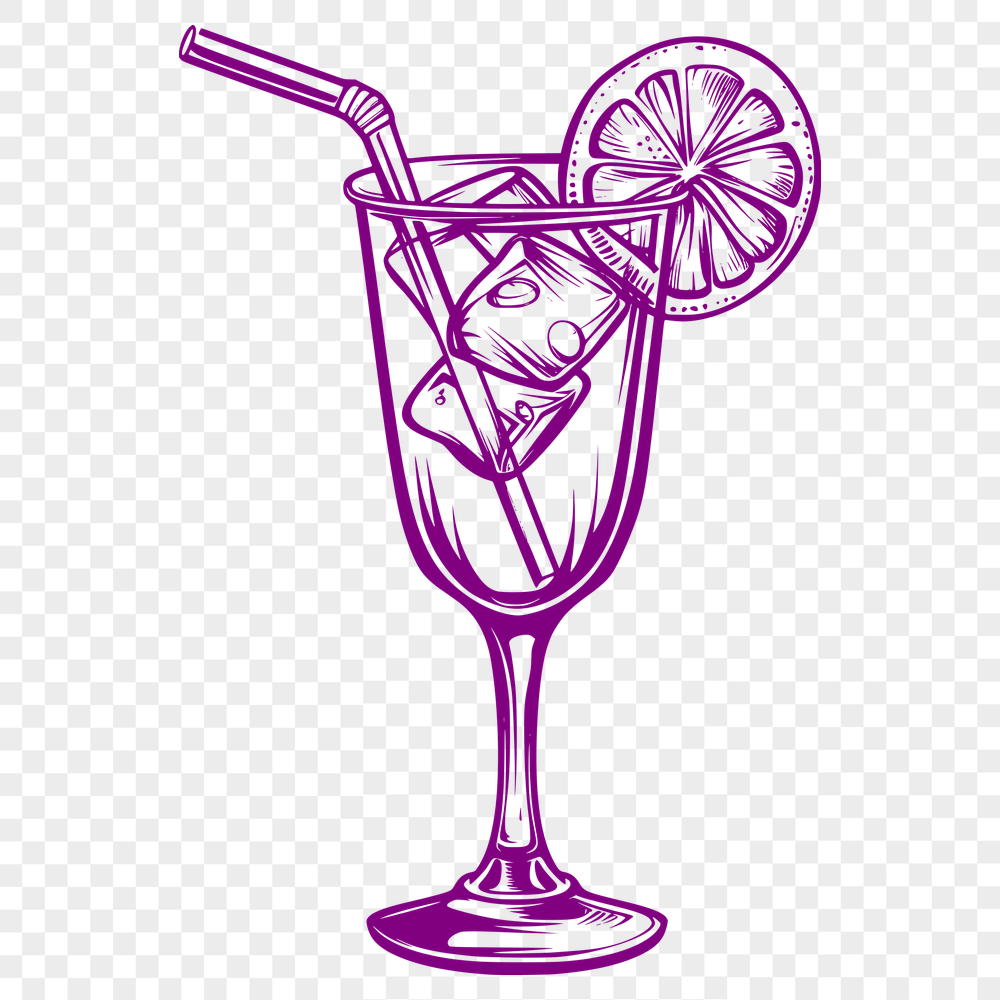 Free Unique Cocktail Vector Drawing