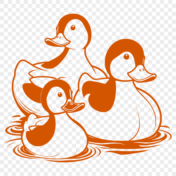 Cute Cartoon Duck Vector Art A simple line drawing of a duck with feathers and beak.